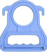 Ручка пластиковая прямая голубая (с крючками)