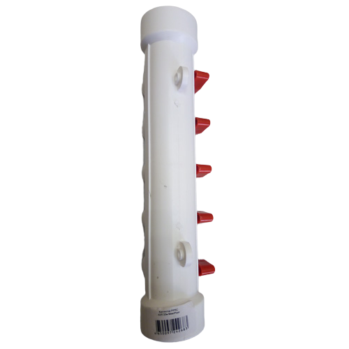 Коллектор MeerPlast 40х20 (3 вых.) с воздухоотводчиком красный