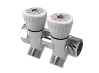 Коллектор  с регулировочными вентилями 3/4"x1/2", 2 выхода