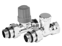 Набор термостатический для радиатора прямой ROYAL THERMO Design 1/2" Click (Хром)