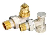 Набор термостатический для радиатора угловой ROYAL THERMO 3/4" Click