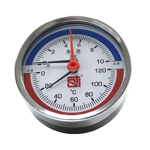 Термоманометр аксиальный STI ∅80 120°C 10 bar УП (G½")