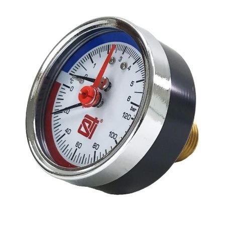 Термоманометр аксиальный STI ∅63 120°C 6 bar УП (G½")