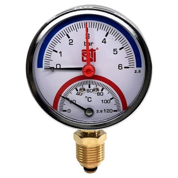 Термоманометр радиальный STI ∅80 120°C 6 bar УП (G½")